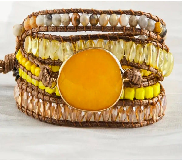 Bracelet citrine long
