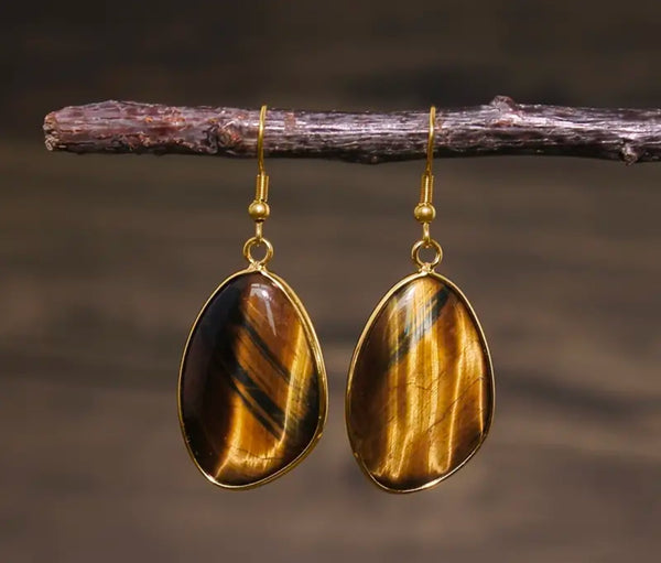 Boucles d'oreilles œil du tigre