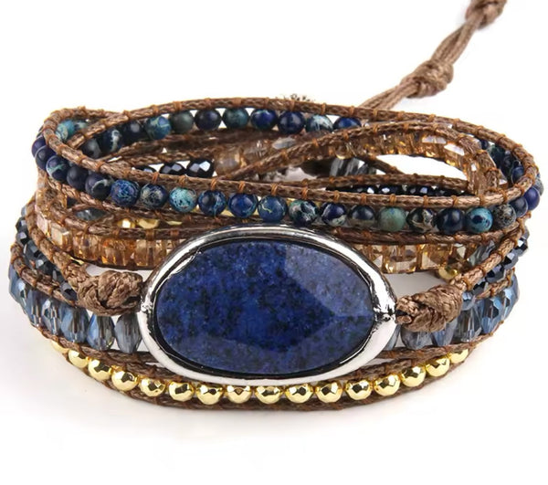Bracelet lapis lazuli long