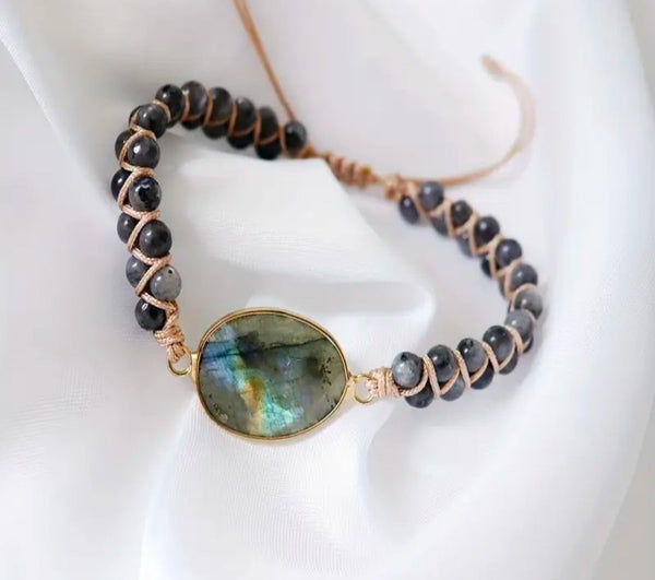 Bracelet labradorite court