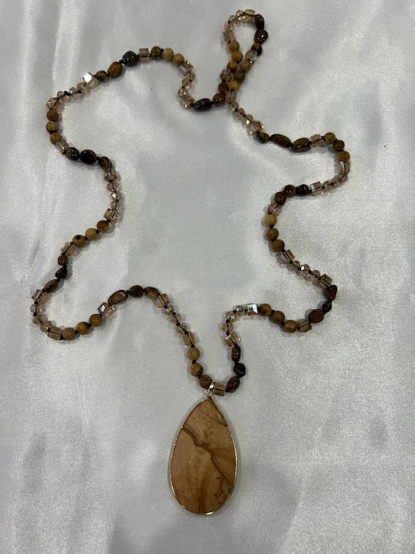 Collier Jaspe marron
