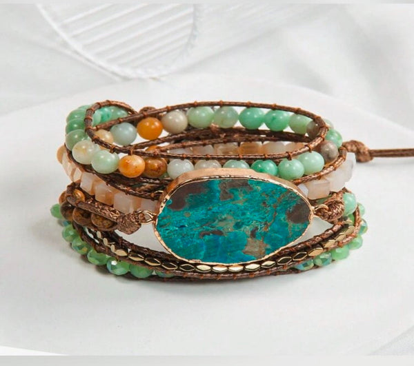 Bracelet chrysocolle long