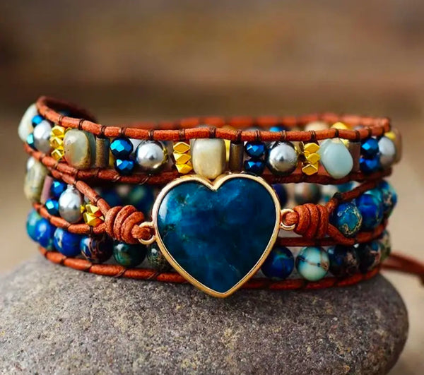 Bracelet lapis lazuli court