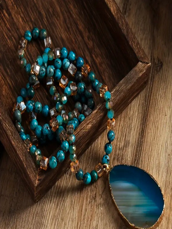 Collier apatite bleue